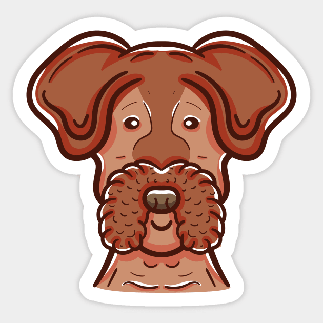 Airdale terrier dog Sticker by happymonday